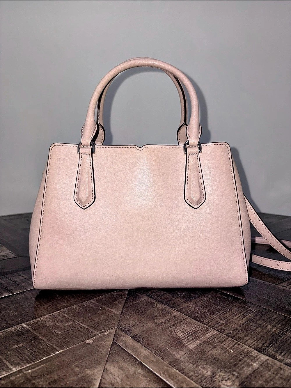 Kate Spade Tippy Small Triple Compartment Satchel Muted Taupe Color